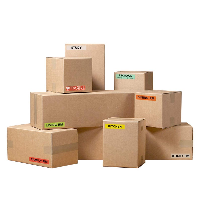 Printholic 960 Count Home Moving Labels,16 Rolls Different Color Coding Moving Labels for Boxes Stickers + Fragile Moving Stickers + 1 Blank Label Roll for Customized Use - Image 3